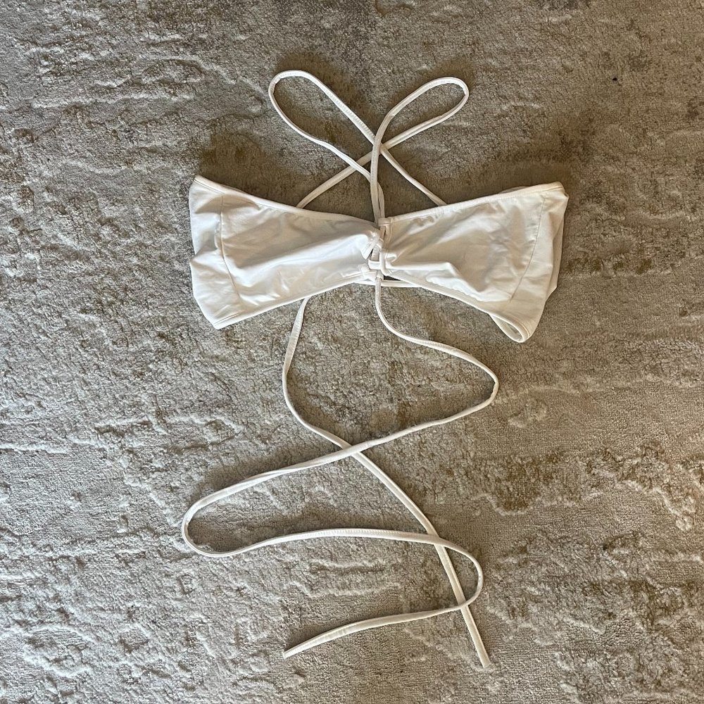 Sexy Criss Cross Lace Up Sling Basic Bow Tie Crop Top